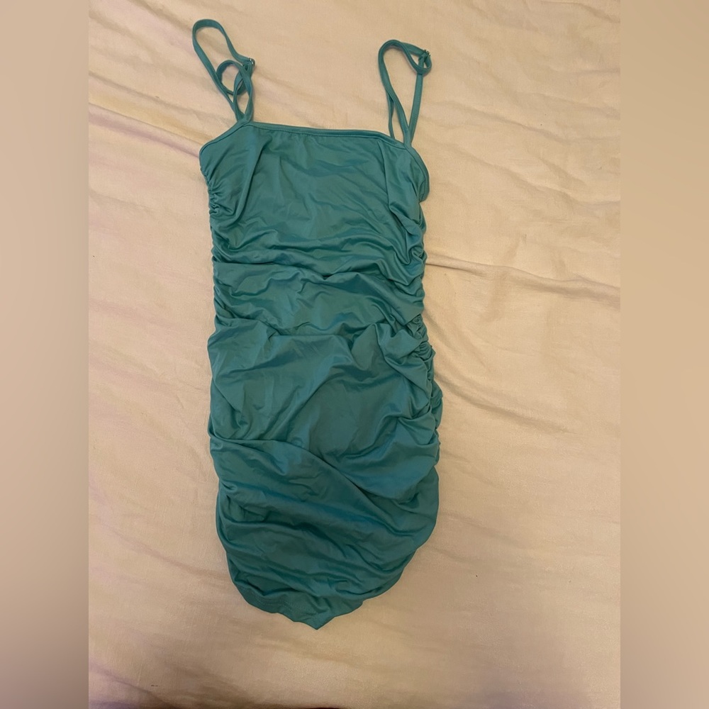 Teal mini dress